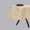 Thyme & Table 70" Round Tablecloth, Gold Leaf