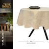 Thyme & Table 70" Round Tablecloth, Gold Leaf